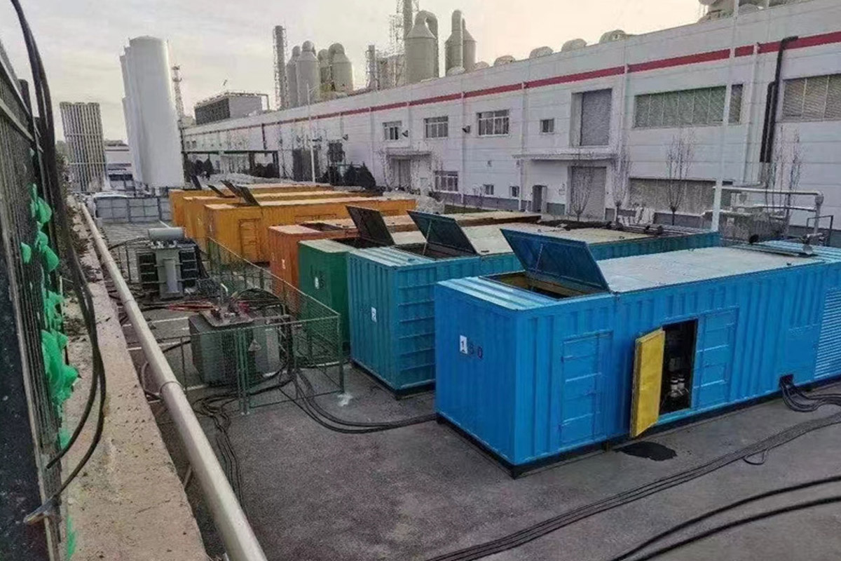 六安发电机租赁施工现场